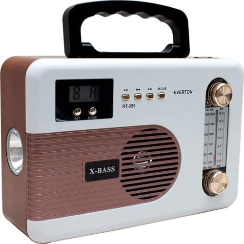 EVERTON RT-355BT USB/SD/FM/AW/SW/AUX/BLUETOOTH SUPPORTED MUSIC BOX