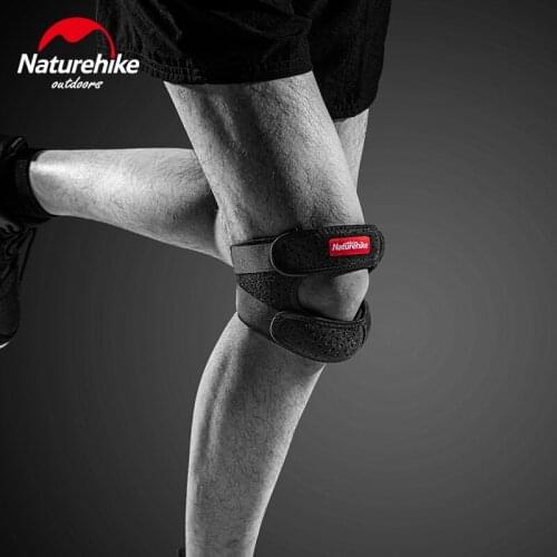 Naturehike Outdoor Sports Kneepad Pressurize Breathable Two Holes Adjust Professional Run Gear Soft Knee Pad Basketball Fitness