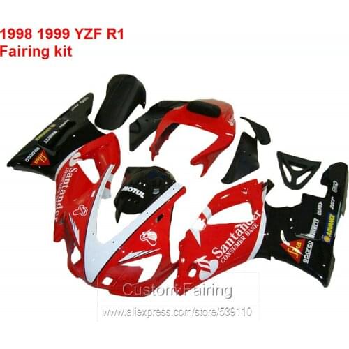 Body kit Fairings For YAMAHA YZF R1 98 99 ( Glossy Red ) 1998 1999 Abs Fairing kit HY43