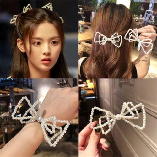 Yang Chaoyues same hairstyle half tie hairpin Korean bow hairpin elegant quality hairpin