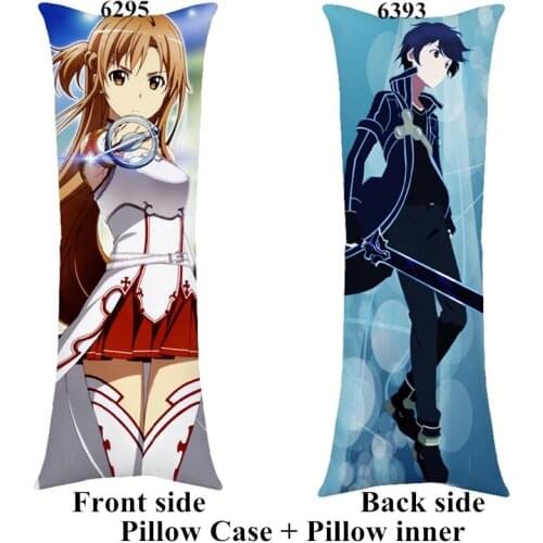 Cartoon hugging pillow home anime One Piece Fairy Tail Inuyasha Sword Art Online body pillow include inner
