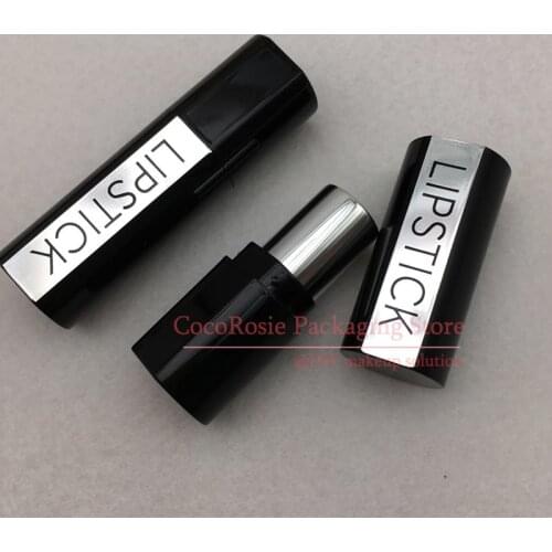 30 pieces/lot) Empty Lipstick Tube Unique Lipstick tubes 12.1mm Black Lip Balm tube DIY Empty Container