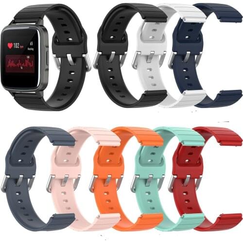 XHQ 2020 new strap for haylou solar LS01 universal silicone strap silver buckle 19mm for xiaomi haylou ls01 wristband