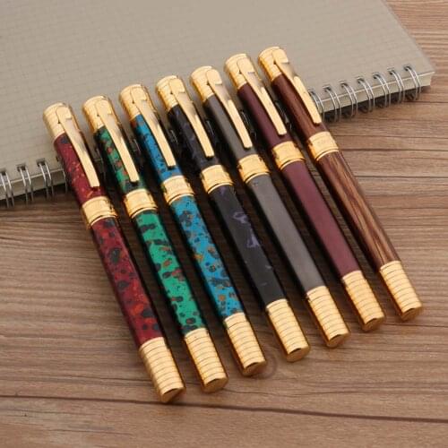 2020 luxury quality Ice flower golden Rollerball Pen Frosted GREEN signature elegante Stationery Student Office supplies INK PEN