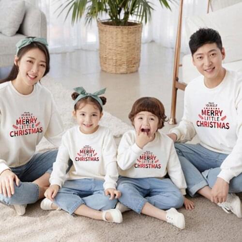 Christmas Mommy and Me Clothes Boys Girls Cotton Tops Sweaters Family Matching Outfits Look Father Mother Children Sweatshirts