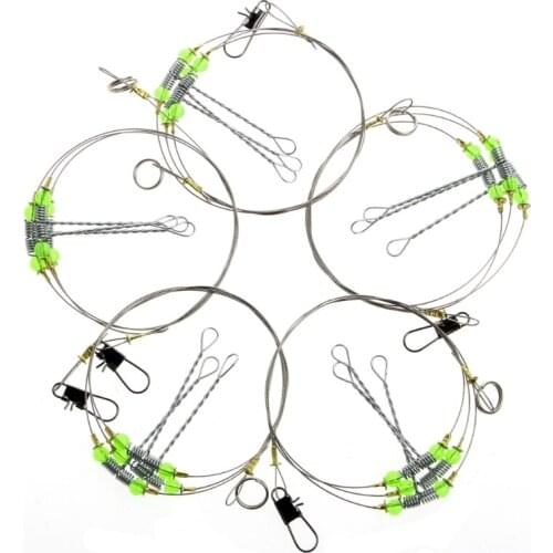 New Anti-Winding Swivel String Sea Fishing Hook Steel Rigs Wire Leader Fish Hooks 2020