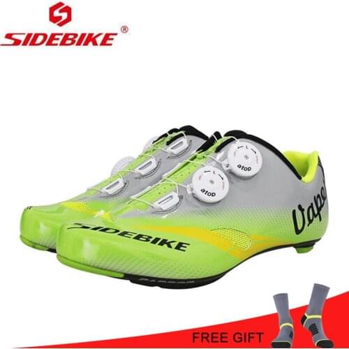 SIDEBIKE Road Cycling Shoes men Carbon Fiber Racing Bicycle Bike Shoes Breathable Self-Locking Profession Sneakers Sapatilha