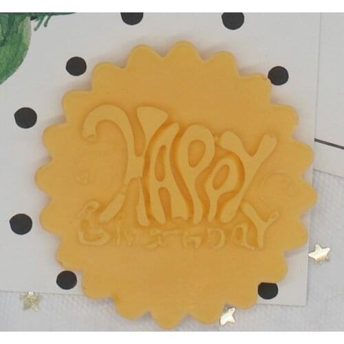 Happy birthday cake decorative molded chocolate molded silicone molds P959