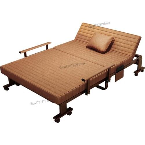 Folding sheets people office lunch break nap camp bed portable foldable 1.2 m home double bed recliner