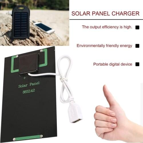 5W 5V Solar Panel Battery Charger DIY Solar Module with USB Port Portable Outdoor Solar Charging Board for Mobile Phones