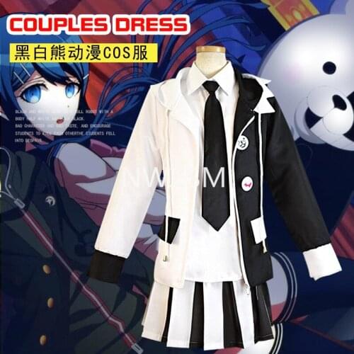 Anime Danganronpa V3: Killing Harmony Cosplay High Quality Monokuma Unisex Cosplay Costume Socks give neckties and badges