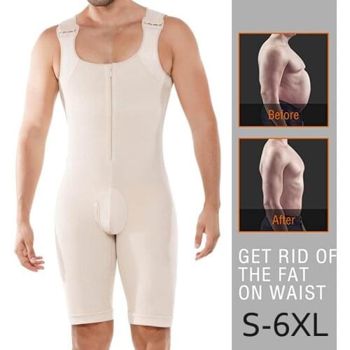 Mens Shapewear Full Body Shaper Breathable Butt Lifter Hide Boobs Shaping Underwear Waist Trainer Compression Slim Bodysuit