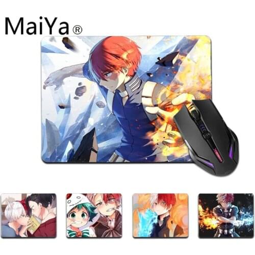 Maiya Top Quality My Hero Academia Todoroki Shoto Rubber Mouse Durable Desktop Mousepad Top Selling Wholesale Gaming Pad mouse