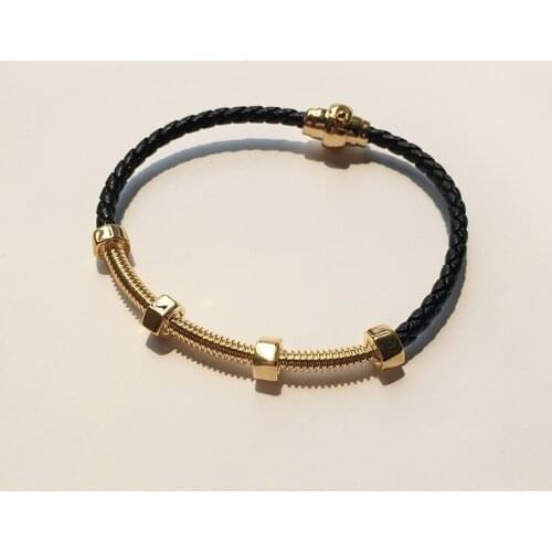 Jewelry fashion jewelry Titanium steel bracelet with four nuts retro womens rope bracelet for women