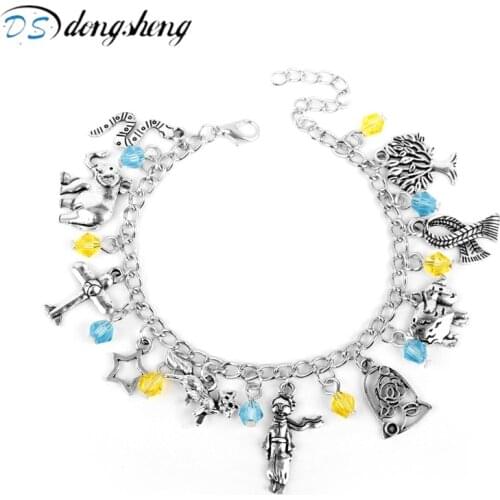 Dongsheng The Little Prince Bracelet Le Petit Prince Bracelet Rose Fox Snake Bangle Wristband Bracelet for Women Girl Gift-30
