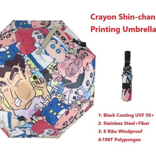 Cartoon Figure Lovely Printing Kids Umbrella Windproof Automatic Folding Sun Umbrella UVF 50+ UV Proof For Children Gift Parasol