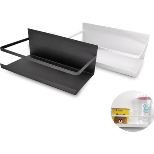 1PC Punch-Free Refrigerator Side Rack Single Layer Magnetic Absorption Storage with Sticker Shelf Home Kitchen Accessories