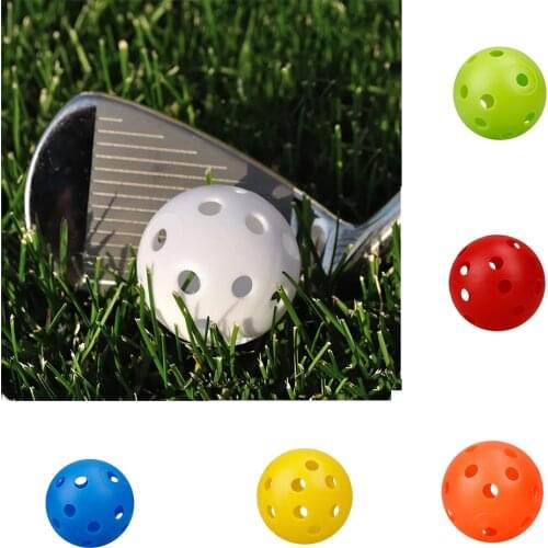 12pcs/lot Indoor golf ball golf practice balls golf light ball have hole Golf Training Aids 6 colors to choose drop shipping new