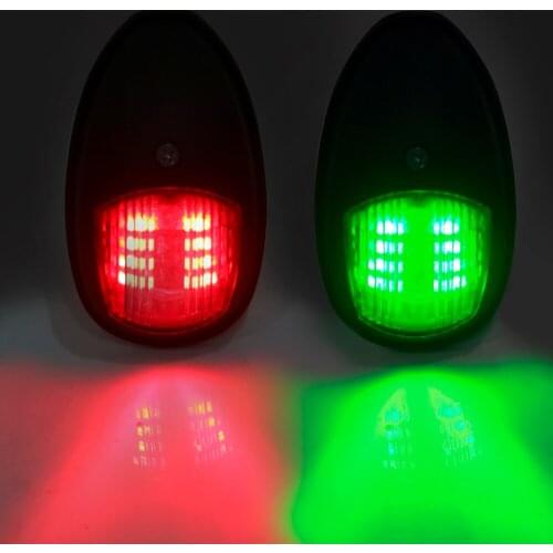 2Pcs/Set 10V-30V LED Navigation Light Signal Warning Lamp Starboard Port Side Light For Marine Boat Yacht Truck Trailer Van