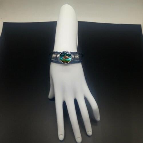 2019 New Fashion Sea Turtle Swimming Turtle Rope Leather Braided Bracelet Charm Bracelet