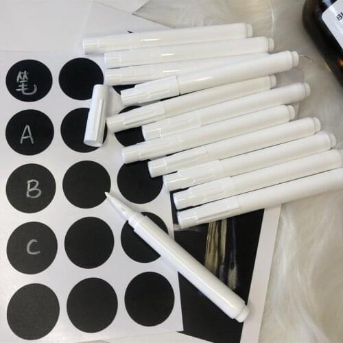 4Pcs/Set White Liquid Chalk Pen Marker For Glass Windows Electronic Blackboard Chalkboard Window White Pen Wall Sticker
