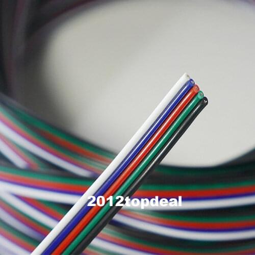1M -100M Extension Cable Line for 5050 RGBW RGBWW LED Strip 5pin Cord Wire