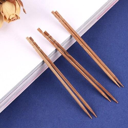 800Pcs Disposable Carbonized Bamboo Wooden Toothpicks Single-Head Pointed Cocktail Picks with Dispenser Fruit Skewers Teeth W3JE