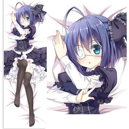 Anime Love Chunibyo & Other Delusions Long Pillow Case Cosplay Takanashi Rikka Cushion Cover Hugging Body Peach Skin Pillowcase