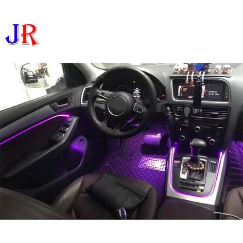Colorful LED Atmosphere Light Decorative Light Pattern Turbo Air Decorative Light For Audi A4 A5 B8 Q5 2010-2016 Car