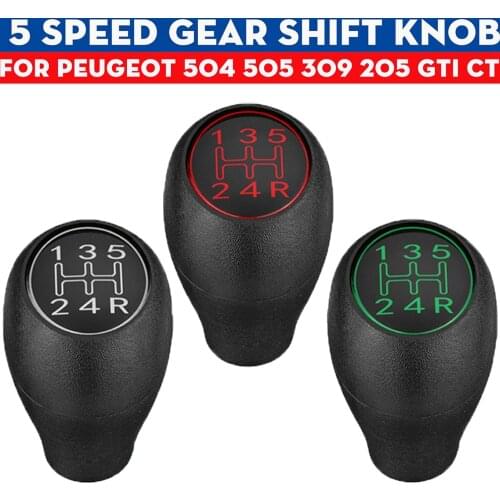 For Peugeot 504 505 309 205 GTI CTI 5 Speed Auto Car Gear Shift Knob Manual ABS Plastic Cap Cover Shifter Adapter Lever Stick