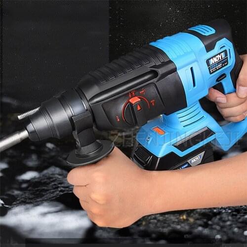 Industrial Grade Electric Hammer Brushless Rechargeable Impact Drill Multifunction Lithium Battery Radio Hammer Electric Tools