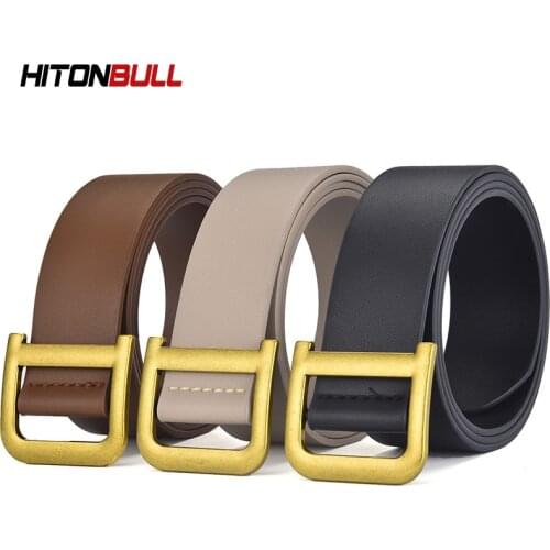 HITONBULL Womens Casual Wear Belt Noble Trouser Waistband High-quality Leather Belts Luxury Brand Smooth Buckle Girdle