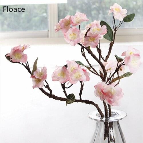 1pc Real Touch Hydra artificial Japanese cherry blossoms fake decorative flowers for wedding new home 4 colors