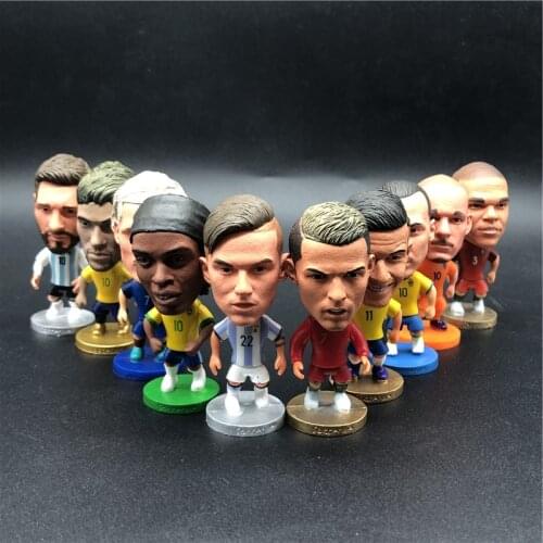 10pcs Soccerwe 6.5cm Height Soccer Football Dolls Randomly Choice Messi Figure Hot Sales