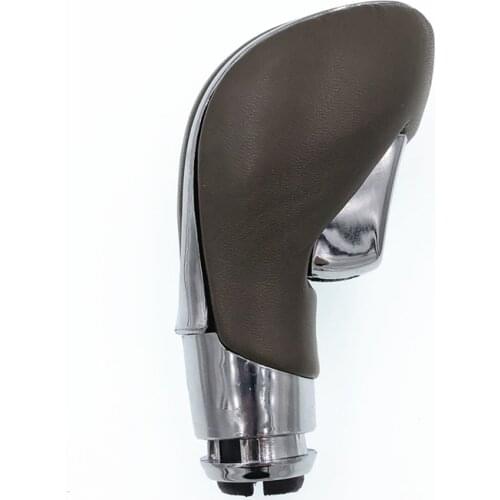Brown Chrome PU Leather Automatic Transmission Gear Shift Shifter Lever Knob For Opel Vauxhall Insignia For Buick Regal