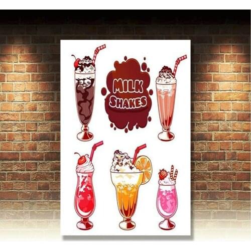 Cotton Candy Retro Metal Tin Signs Vintage Plate Ice Cream Art Wall Decor Poster