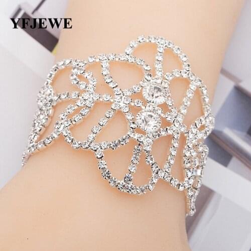 YFJEWE Fashion Jewelry Bracelets for Gift New Design Luxurious Charm Crystal Bracelet For Women Jewelry Wedding Accessories B158