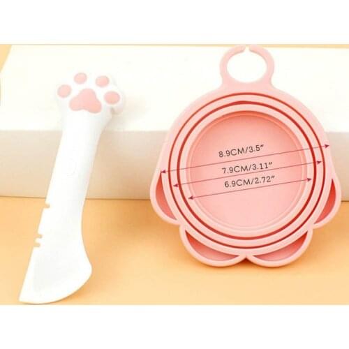 Multifunction Pet Can Opener Set Silicon Material Durable Scraper Used For Dog And Cat Wet Food Storage Pet Supplies