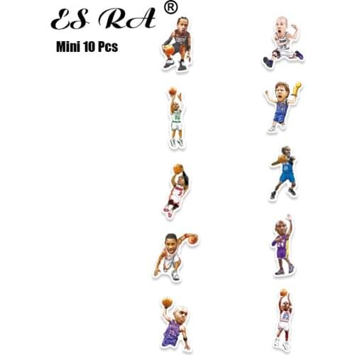 Small Size Mobile stickers Mini Pegatinas Cup stickers Basketball Players 10 Pcs/Set for Bottle Notebook Waterproof Decals