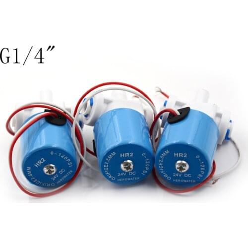 Normally Closed 2-Way valve 0-120PSI 12VDC G1/4" solenoid valve Plastic valve