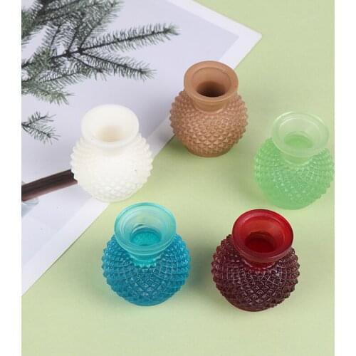 New 1Pc 1/12 Dollhouse Miniature Flower Vase Pot Doll House Living Room Decora