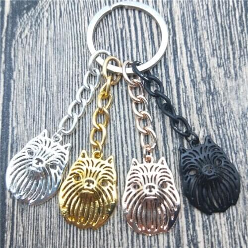 New Hollow Brussels Griffon Key Chains Fashion Pet Dog Jewellery Trendy Brussels Griffon Car Keychain Bag Keyring For Women Men