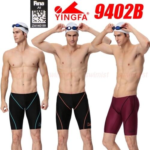 [FINA APPROVED] NWT YINGFA 9402B MENS BOYS COMPETITION TRAINING RACING JAMMERS PROFESSIONAL SWIMMING TRUNKS ALL SIZE