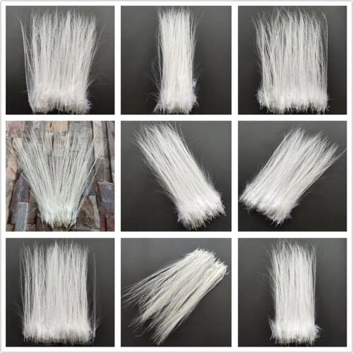 Wholesale 50/100pcs Rare White Natural Egret Silk Feathers 10-40cm/4-16inches Craft Making Party Headdress Hats Decoration