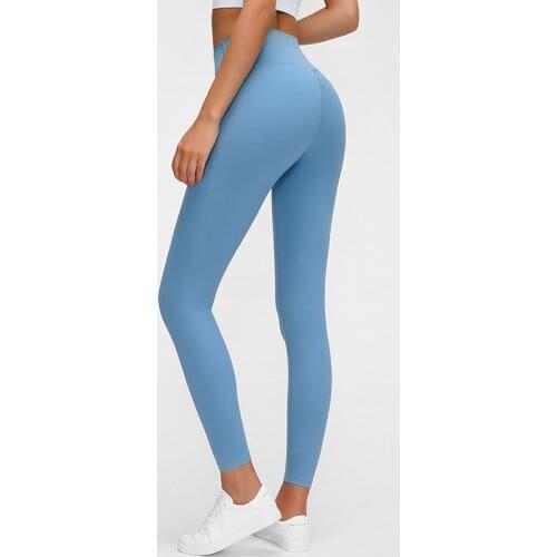 Sexy High Waist Women Yoga Pants Naked-Feel Fabric Sport Legging Super Stretchy Gym Workout Tights Running Slim Push Up Leggings