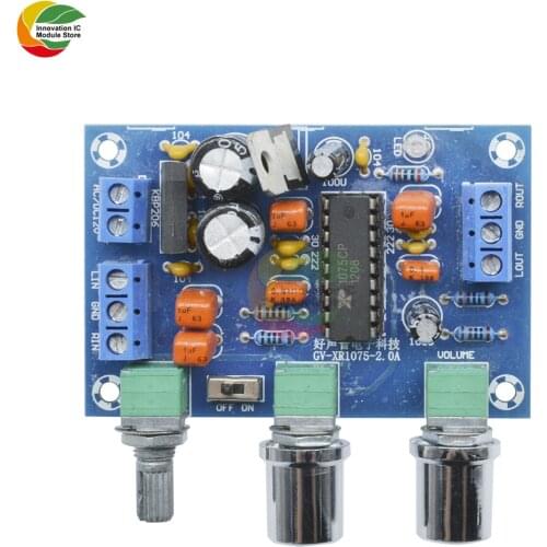 Ziqqucu 12V Preamplifier XR1075 BBE Sound Surround Effect Amplifier Preamp Board Module