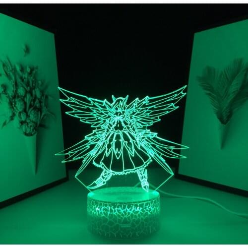 Fairy Tail Erza Scarlet for Bedroom Decor Night Light Child Birthday Gift Manga Fairy Tail Room 3D LED Lamp Anime Bedside Light