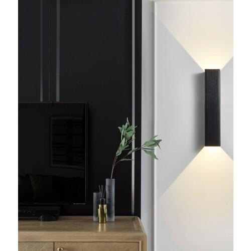 12W 18W LED Home Decoration Background Wall Bedroom Living Room Study Bedside Wall Lamp Brushed Surface Modern Creativity LP28