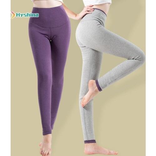 High Waist Wool Warm Pants Womens Thickened Plush Middle-aged and Elderly Peoples Cotton Pants