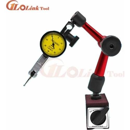 New Mini Universal Flexible Dial Test 0.08mm Indicator Magnetic Base Holder Stand Magnetic Correction Gauge Stand Indicator Tool